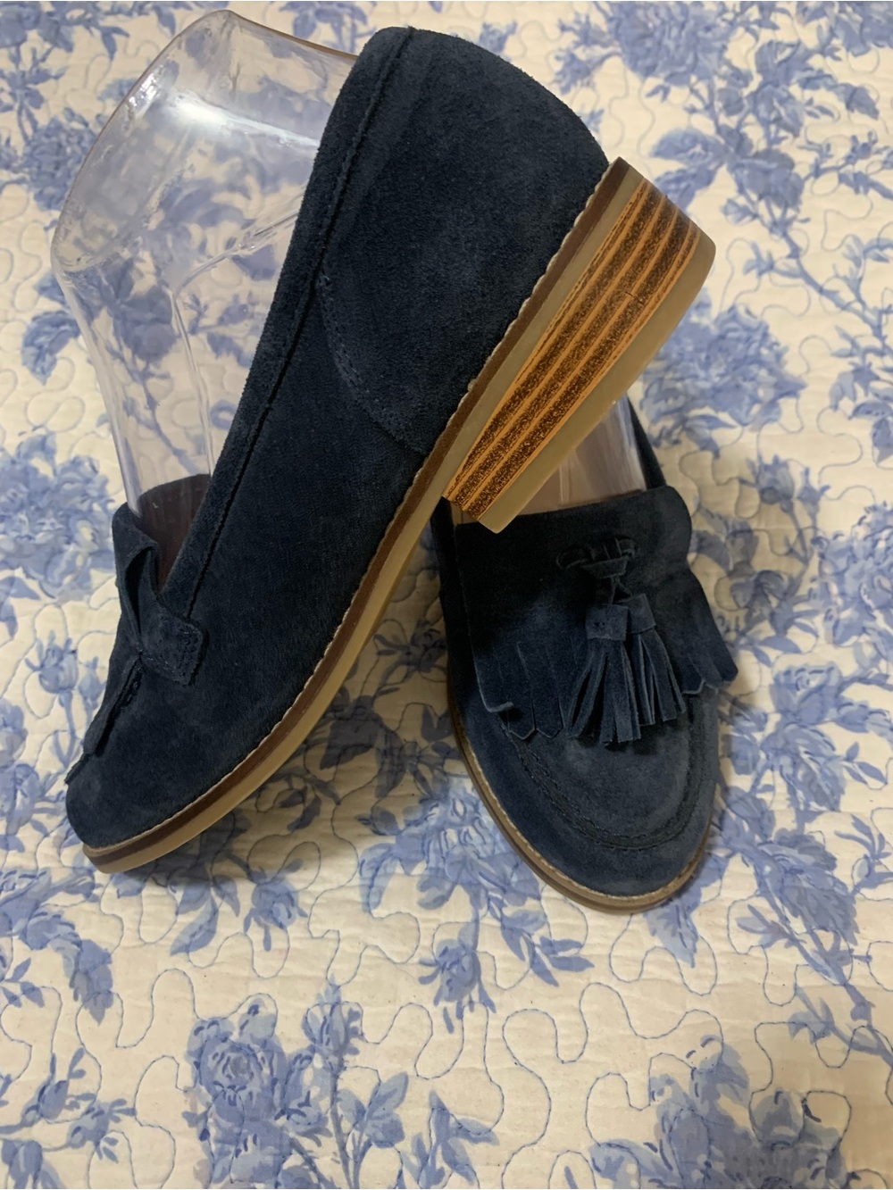 Michael Kors Navy Suede Tassel Loafers